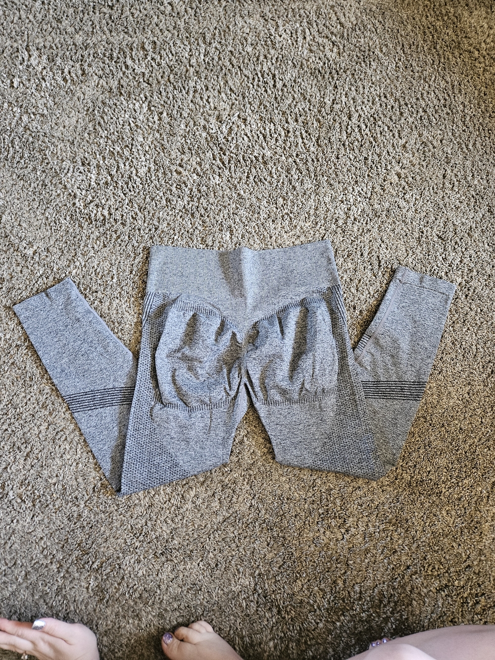 Booty Boostet Gray  Leggings - Comfortable Stretch Bottoms